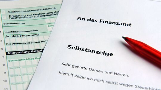 Selbstanzeigen von Steuersündern