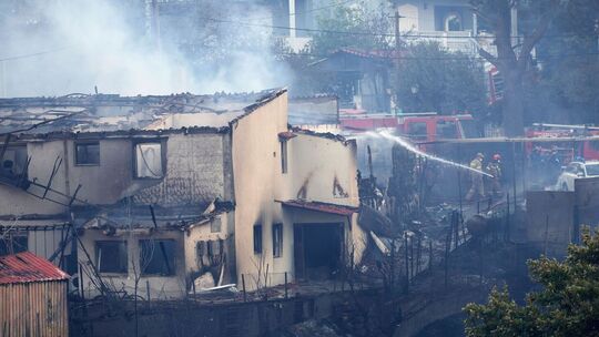 Waldbrand bei Athen
