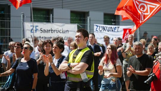 Protestaktion von ZF-Betriebsrat