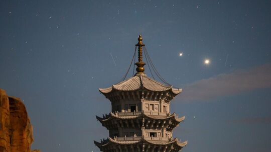 China - Jupiter und Venus am Himmel