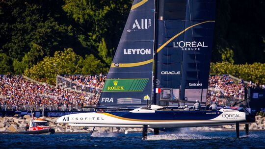 Segelrennen der SailGP vor Rügen