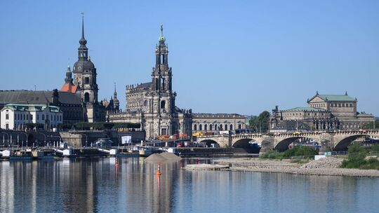 Dresden nach Abriss der Carolabrücke
