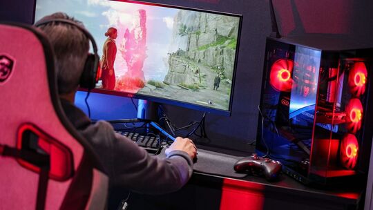Gamer beim Gaming-Festival «Caggtus» in Leipzig