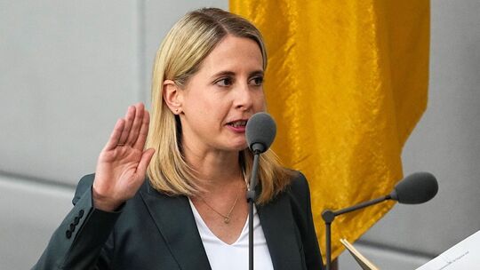 Bauministerin Verena Hubertz bei ihrer Vereidigung (Archivbild)