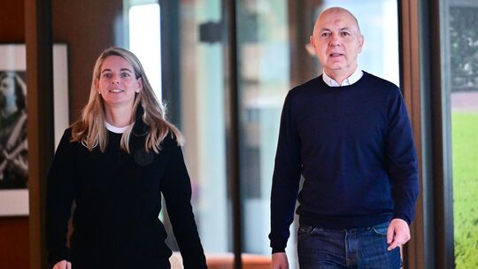 Nia Künzer und Bernd Neuendorf