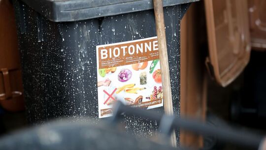 Inhalt von Biotonnen wird untersucht