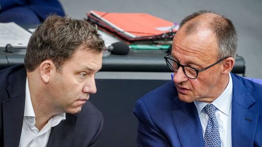 Lars Klingbeil und Friedrich Merz