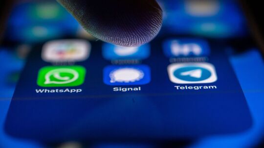 Die Signal-App auf einem Smartphone