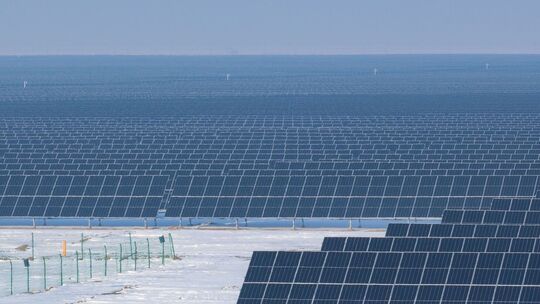 Solarenergie in der Wüste Chinas