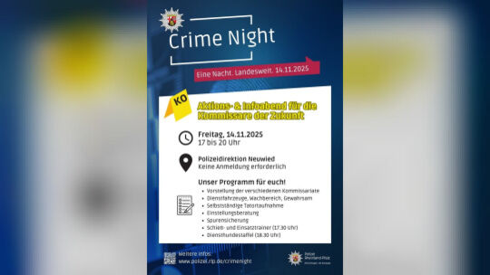 Crime Night am 14.11.2025 bei der PD Neuwied