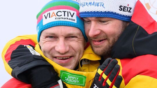 Francesco Friedrich (links) und Johannes Lochner Francesco Friedrich (links) und Johannes Lochner