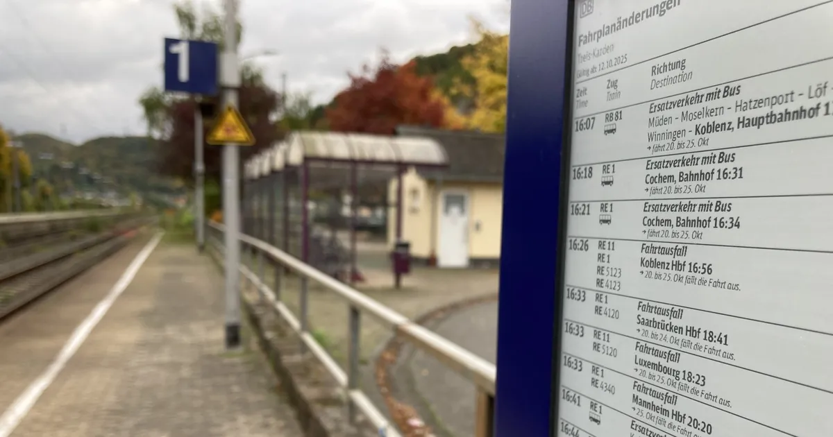 Cochem – Koblenz voll gesperrt: Bus statt Bahn an der Mosel: Wie ...