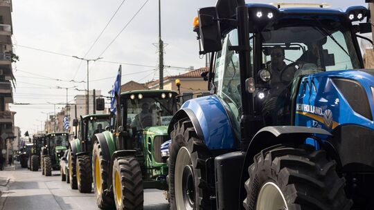Landwirte bei einer Demonstration in Athen