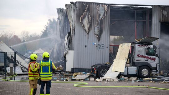Explosion auf Firmengelände in Castop-Rauxel Explosion auf Firmengelände in Castop-Rauxel