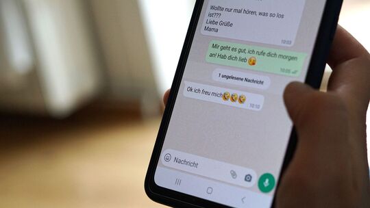 Whatsapps-Nachrichten in einem Chat Whatsapps-Nachrichten in einem Chat