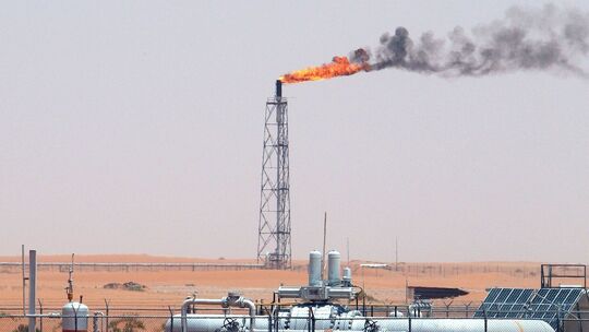 Ölfeld in Saudi-Arabien