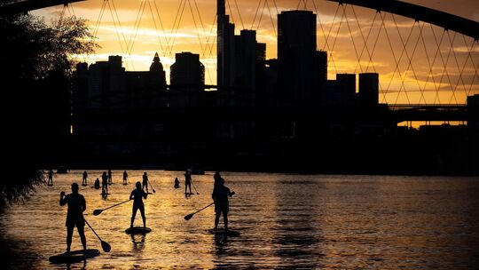 Stand-Up-Paddling auf dem Main Stand-Up-Paddling auf dem Main
