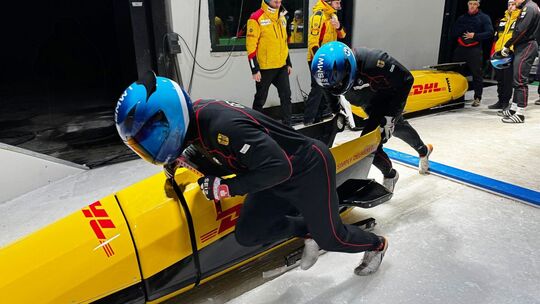 Deutsches Bob-Team testet Olympia-Strecke in Cortina d'Ampezzo