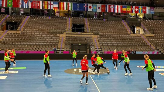 Handball - vor dem Spiel Deutschland - Island Handball - vor dem Spiel Deutschland - Island