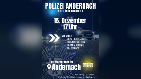 Berufsinfoabend Polizei Andernach