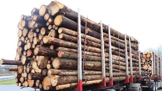 Holztransport brachte fast 60t auf die Waage Holztransport brachte fast 60t auf die Waage