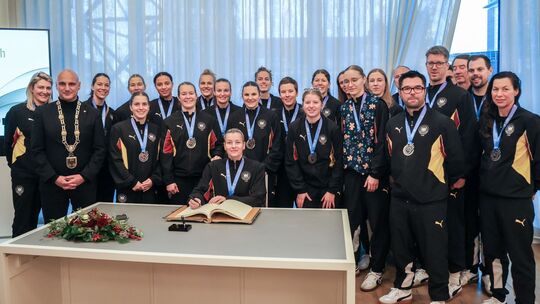 Empfang des deutschen Teams im Dortmunder Rathaus Empfang des deutschen Teams im Dortmunder Rathaus