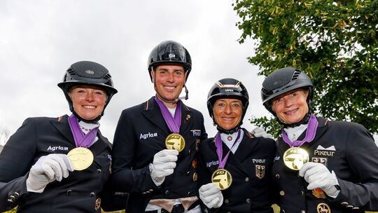 Die deutsche Dressur-Mannschaft