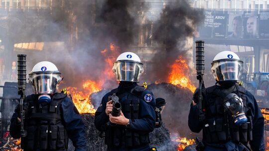Bauerndemonstration in Brüssel Bauerndemonstration in Brüssel