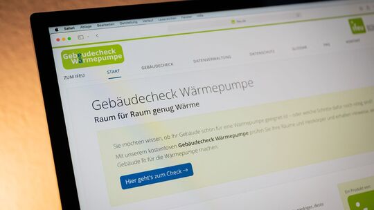 Die Webseite des «Gebäudecheck Wärmepumpe»