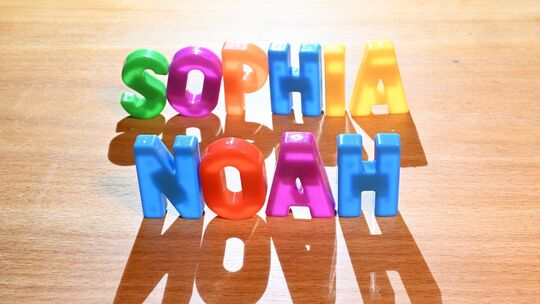 Illustration - Vornamen - Sophia und Noah
