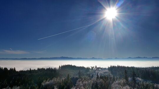 Sonne und Frost in Südbayern