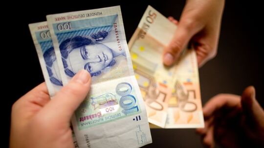 Umtausch D-Mark in Euro