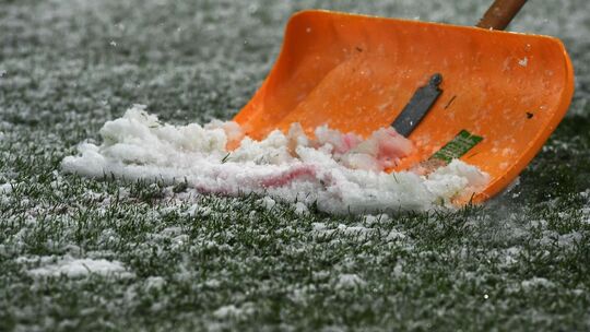 Winterwetter und Fußball