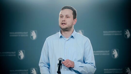 Grönlands Ministerpräsident Jens Frederik Nielsen