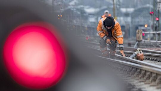 Bauarbeiten der Bahn
