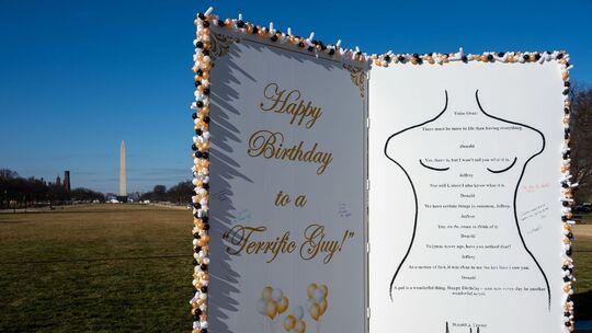 Epstein-Geburtstagsgrüße in Washington