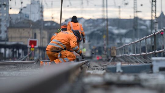 Großbaustelle am Mainzer Hauptbahnhof