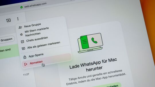 Die Web-Oberfläche von WhatsApp auf einem Computer
