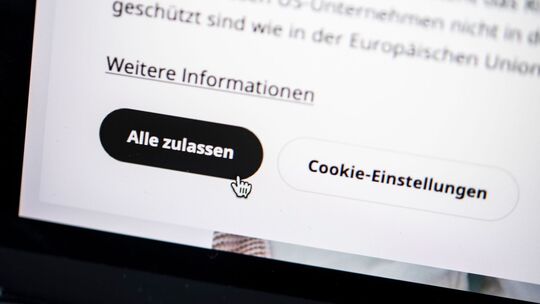 Button «Alle zulassen» auf einer Website