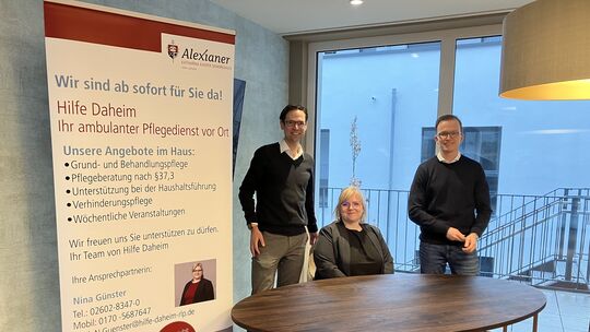 Freuen sich auf den Neustart und sind zuversichtlich, dass es in der Wohnanlage bald noch lebendiger wird: Andreas Bäcker (Kaufm