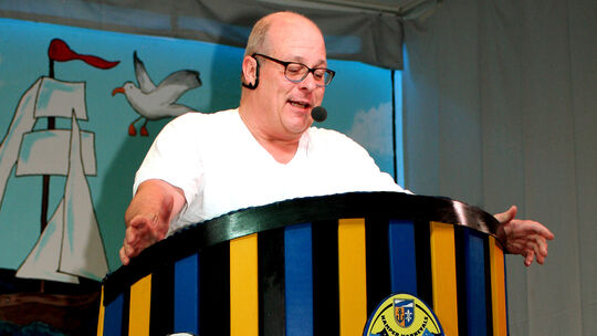 Uwe Vogt in der Bütt - hier ist er zuhause.