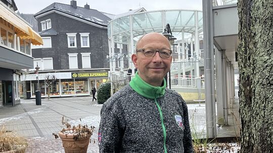 Markus Grigat, Direktkandidat von Bündnis90/Die Grünen im Wahlkreis 1, hat als Treffpunkt für das Pressegespräch die Betzdorfer