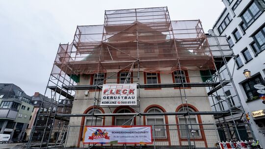 Das Münzmeisterhaus am Münzplatz in Koblenz wurde Anfang der 1760er-Jahre gebaut.