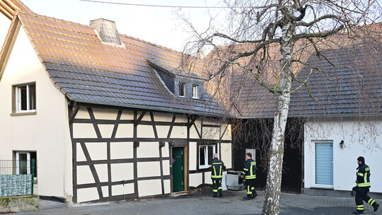 Die Freiwillige Feuerwehr Kalenborn war am Montagmorgen im Einsatz bei dem Brand.