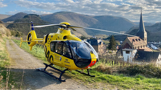 „Christoph 23" ist in Koblenz stationiert. Unter anderem kommt er auch an der Ahr zum Einsatz.