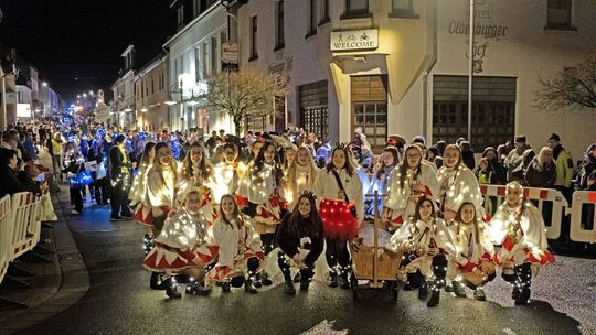 Beim Nachtumzug in Birkenfeld beeindruckten zahlreiche Gruppen mit leuchtenden Kostümen.