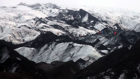 Eisklettertour auf dem Gletscher Sólheimajökull