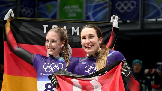 14.02.2026, Italien, Cortina D·ampezzo: Olympia, Olympische Winterspiele Mailand Cortina 2026, Skeleton, Einer, Frauen, Durchgan