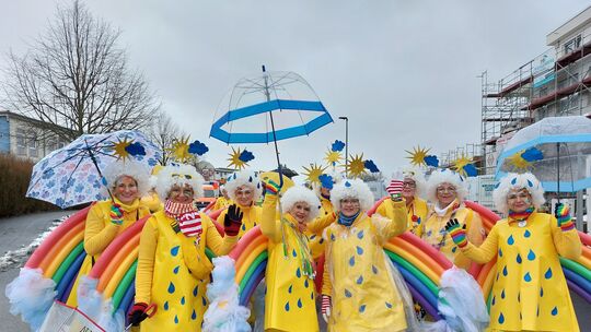 Nach Regen kommt auch wieder Sonnenschein! Wer als diese Regenbogen-Gruppe soll das besser wissen?