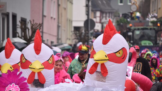 Die Gemeinde Buch ist nicht nur närrisch an diesem Rosenmontag - sondern auch federleicht.